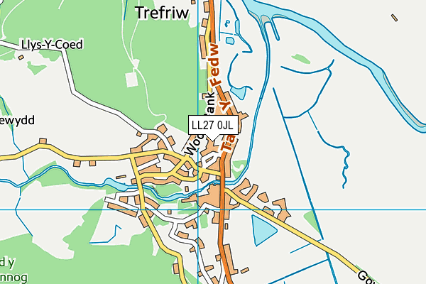 LL27 0JL map - OS VectorMap District (Ordnance Survey)