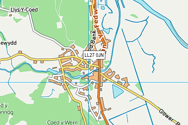 LL27 0JN map - OS VectorMap District (Ordnance Survey)
