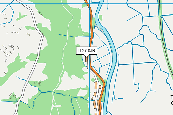 LL27 0JR map - OS VectorMap District (Ordnance Survey)