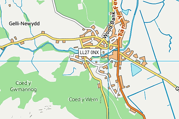 LL27 0NX map - OS VectorMap District (Ordnance Survey)