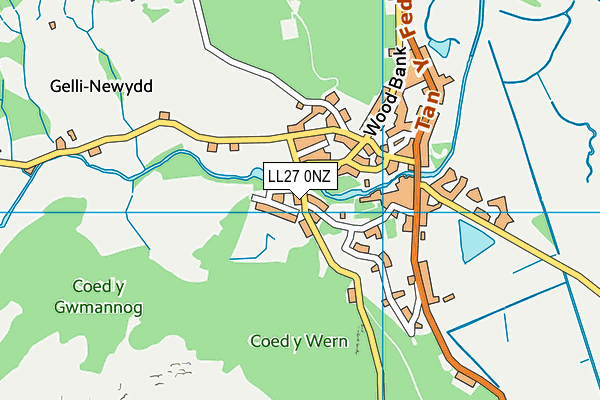 LL27 0NZ map - OS VectorMap District (Ordnance Survey)