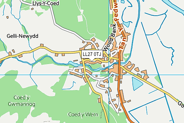 LL27 0TJ map - OS VectorMap District (Ordnance Survey)
