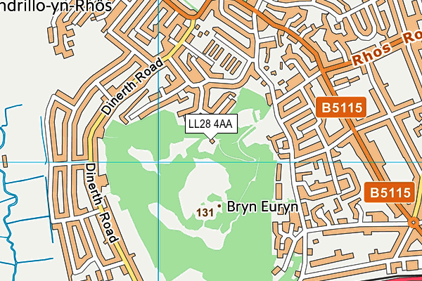 LL28 4AA map - OS VectorMap District (Ordnance Survey)