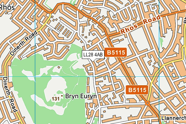 LL28 4AB map - OS VectorMap District (Ordnance Survey)