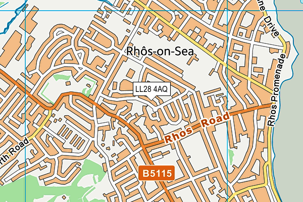 LL28 4AQ map - OS VectorMap District (Ordnance Survey)