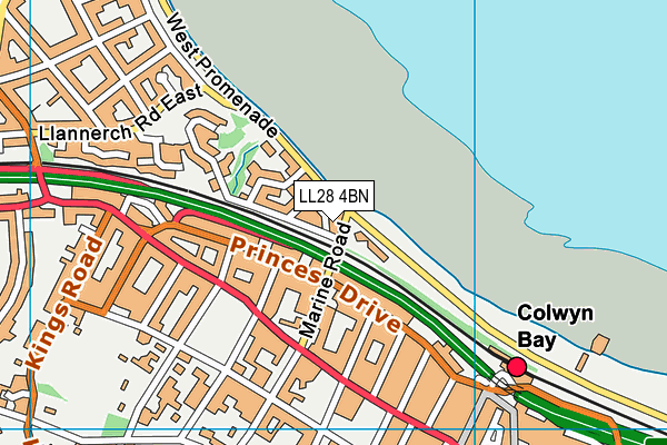 LL28 4BN map - OS VectorMap District (Ordnance Survey)