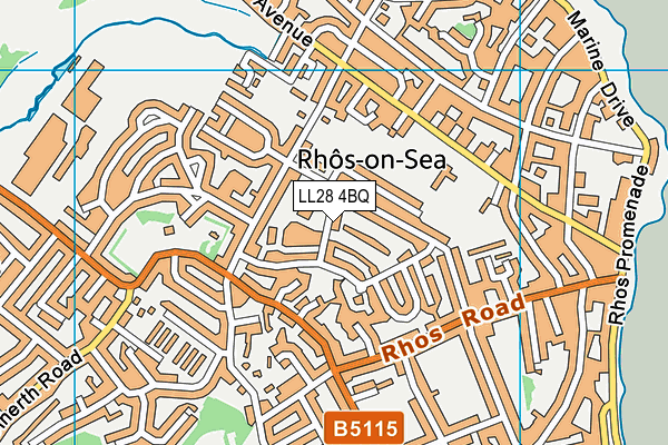 LL28 4BQ map - OS VectorMap District (Ordnance Survey)