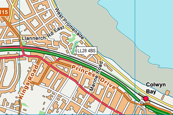 LL28 4BS map - OS VectorMap District (Ordnance Survey)