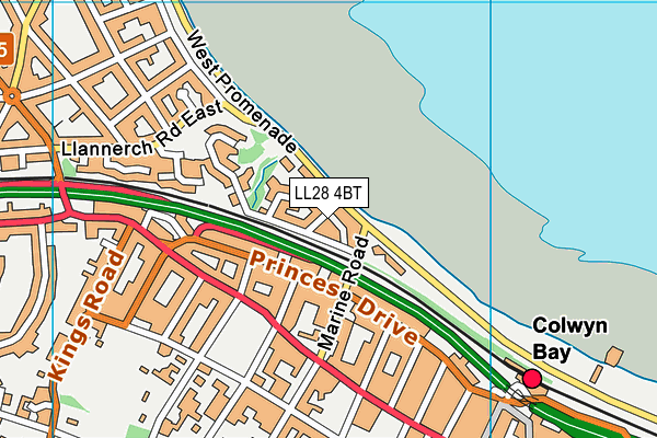 LL28 4BT map - OS VectorMap District (Ordnance Survey)