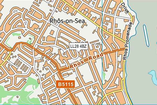 LL28 4BZ map - OS VectorMap District (Ordnance Survey)