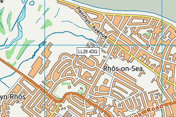 LL28 4DQ map - OS VectorMap District (Ordnance Survey)