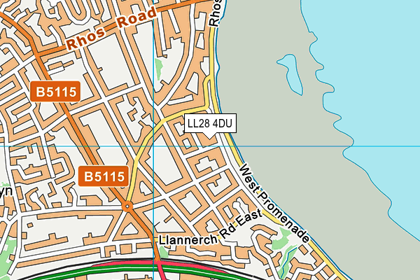 LL28 4DU map - OS VectorMap District (Ordnance Survey)