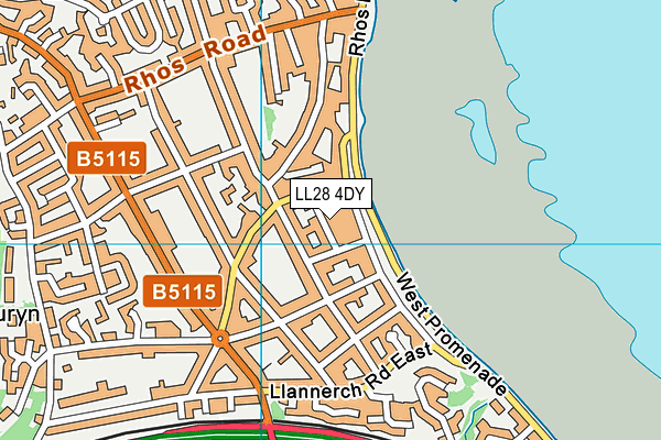 LL28 4DY map - OS VectorMap District (Ordnance Survey)