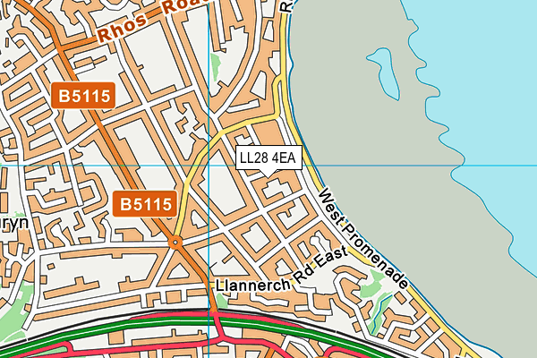 LL28 4EA map - OS VectorMap District (Ordnance Survey)