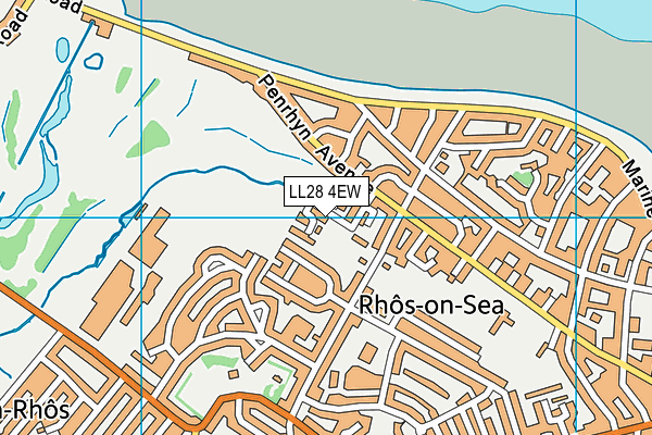 LL28 4EW map - OS VectorMap District (Ordnance Survey)