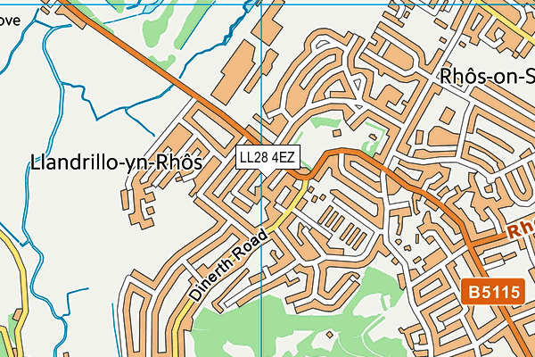 LL28 4EZ map - OS VectorMap District (Ordnance Survey)