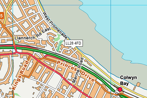 LL28 4FD map - OS VectorMap District (Ordnance Survey)