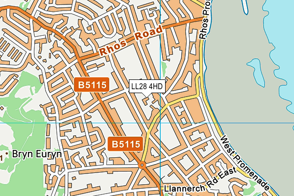 LL28 4HD map - OS VectorMap District (Ordnance Survey)