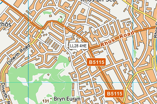 LL28 4HE map - OS VectorMap District (Ordnance Survey)