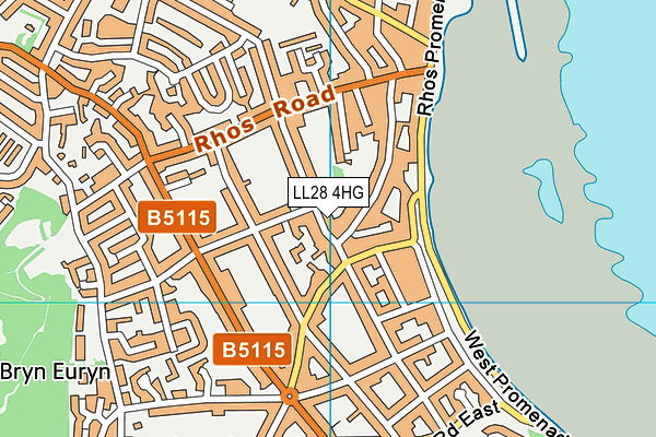 LL28 4HG map - OS VectorMap District (Ordnance Survey)