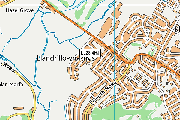 LL28 4HJ map - OS VectorMap District (Ordnance Survey)