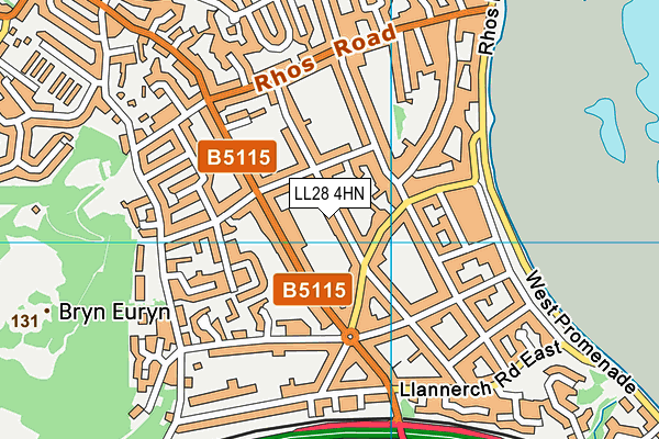 LL28 4HN map - OS VectorMap District (Ordnance Survey)