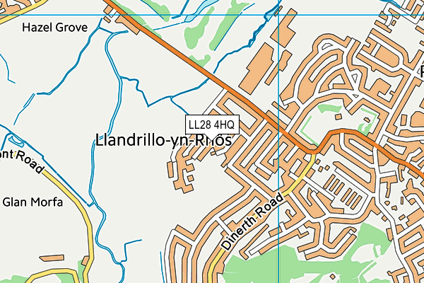 LL28 4HQ map - OS VectorMap District (Ordnance Survey)