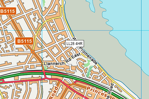 LL28 4HR map - OS VectorMap District (Ordnance Survey)