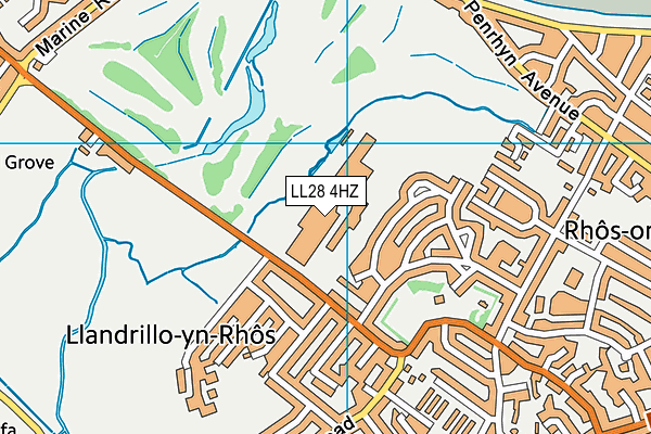 LL28 4HZ map - OS VectorMap District (Ordnance Survey)