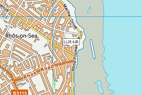 LL28 4JB map - OS VectorMap District (Ordnance Survey)