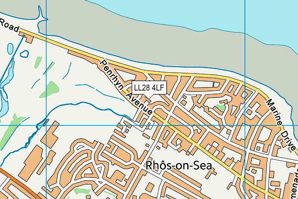 LL28 4LF map - OS VectorMap District (Ordnance Survey)