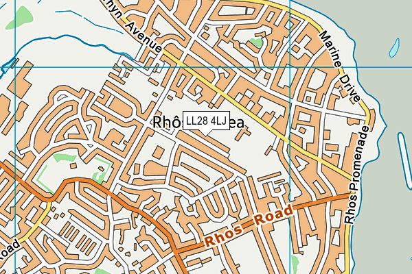 LL28 4LJ map - OS VectorMap District (Ordnance Survey)