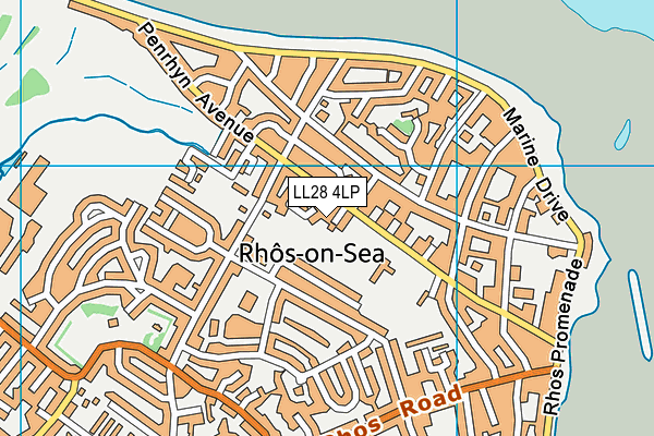 LL28 4LP map - OS VectorMap District (Ordnance Survey)