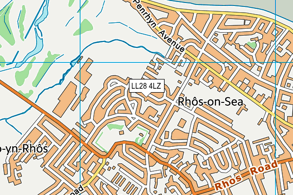 LL28 4LZ map - OS VectorMap District (Ordnance Survey)