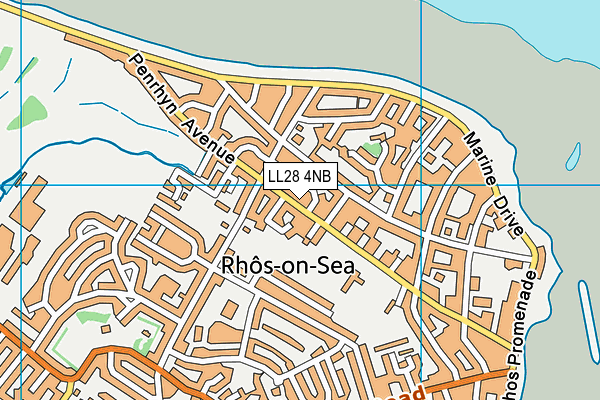 LL28 4NB map - OS VectorMap District (Ordnance Survey)