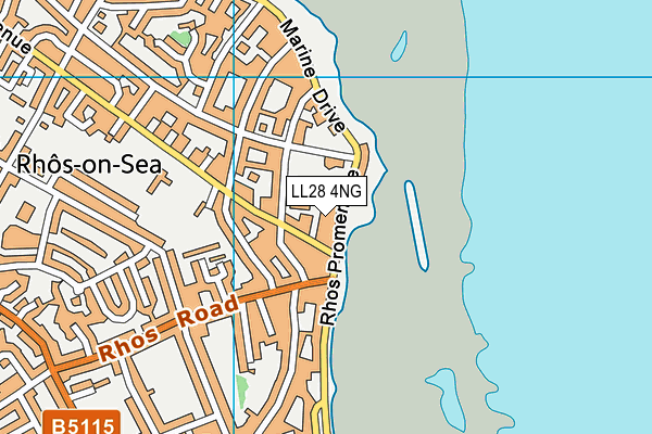 LL28 4NG map - OS VectorMap District (Ordnance Survey)