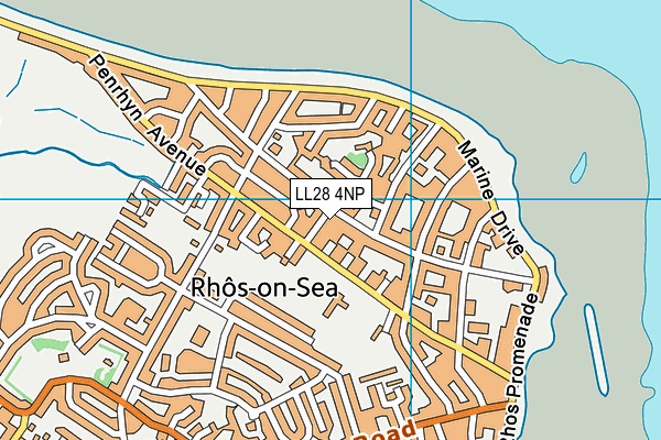 LL28 4NP map - OS VectorMap District (Ordnance Survey)