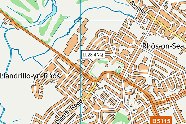 LL28 4NQ map - OS VectorMap District (Ordnance Survey)