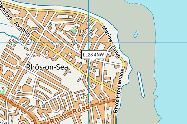 LL28 4NW map - OS VectorMap District (Ordnance Survey)