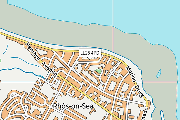 LL28 4PD map - OS VectorMap District (Ordnance Survey)