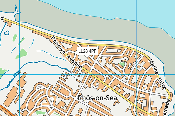 LL28 4PF map - OS VectorMap District (Ordnance Survey)