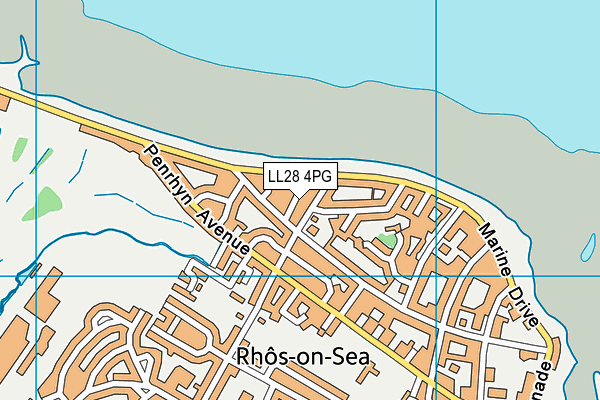 LL28 4PG map - OS VectorMap District (Ordnance Survey)