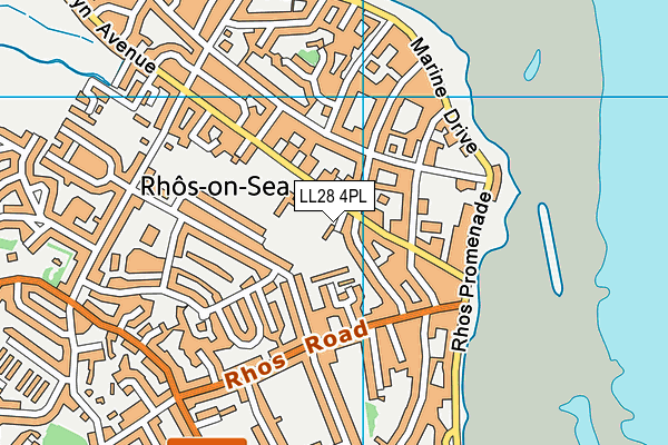 LL28 4PL map - OS VectorMap District (Ordnance Survey)