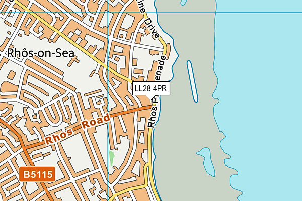 LL28 4PR map - OS VectorMap District (Ordnance Survey)