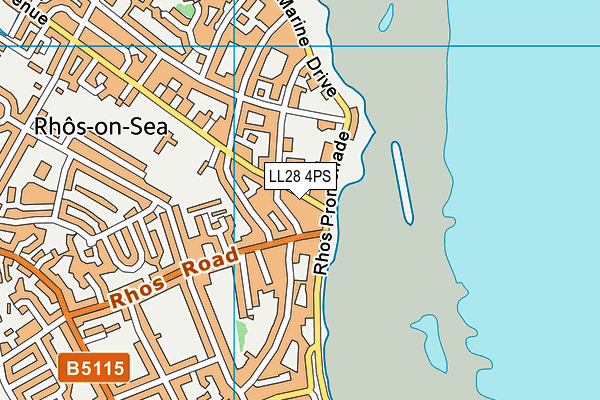 Map of STERLING (RHOS ON SEA) LIMITED at district scale