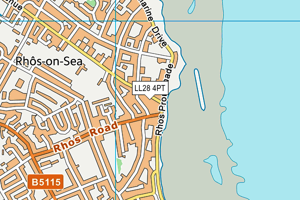 LL28 4PT map - OS VectorMap District (Ordnance Survey)