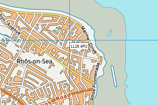 LL28 4PU map - OS VectorMap District (Ordnance Survey)