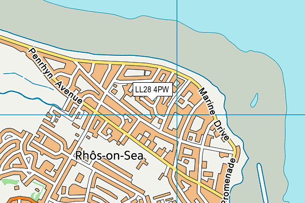 LL28 4PW map - OS VectorMap District (Ordnance Survey)