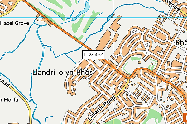 LL28 4PZ map - OS VectorMap District (Ordnance Survey)