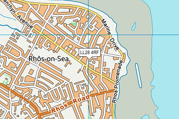 LL28 4RF map - OS VectorMap District (Ordnance Survey)